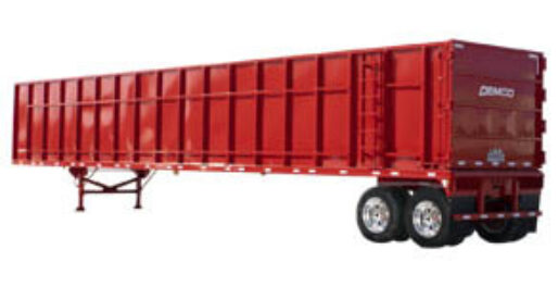 Red scrap trailer