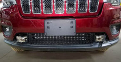 Baseplate installed on a Jeep